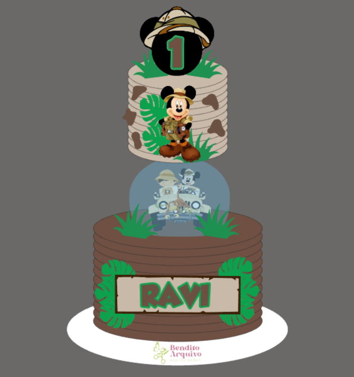 Arquivo Topo de Bolo Mickey Safari 1