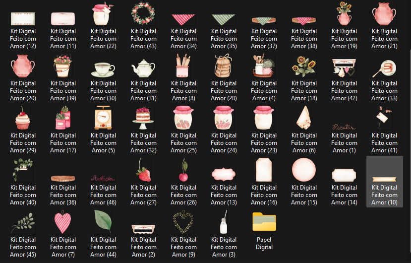 Arquivo Kit Digital Feito com Amor Confeitaria 2