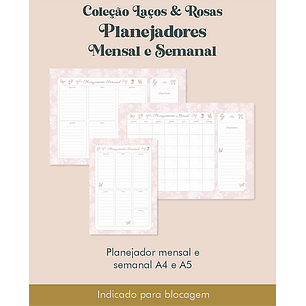 Arquivo Planejadores Mensal e Semanal