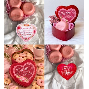 Arquivo Dia das Mães Rótulos para Caixa Coração