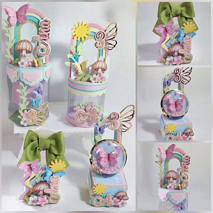 Arquivo de Corte Borboletas Arcoíris