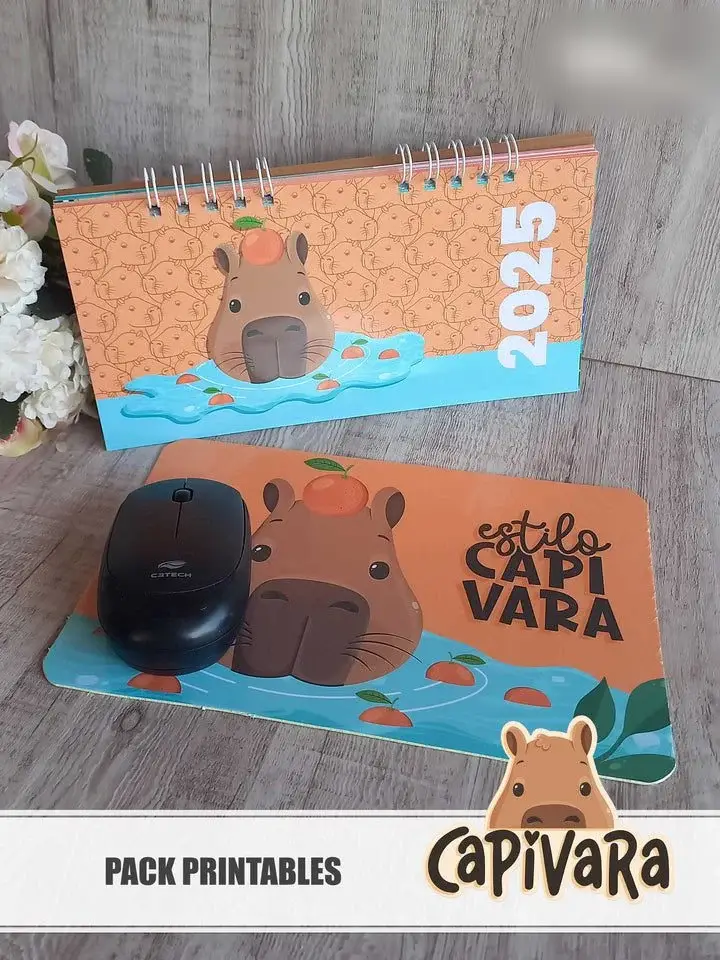 Arquivo Capivara Pack Printables  3