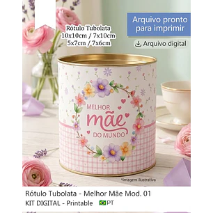 Arquivo Dia das Mães Adesivo Tubolata 