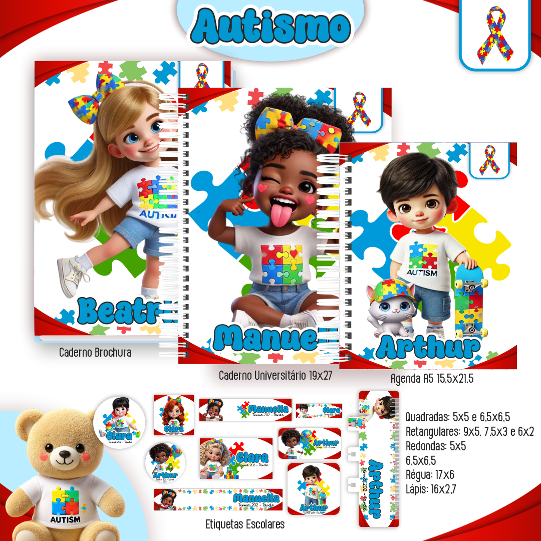 Arquivo Encadernação Combo Escolar Autismo 1