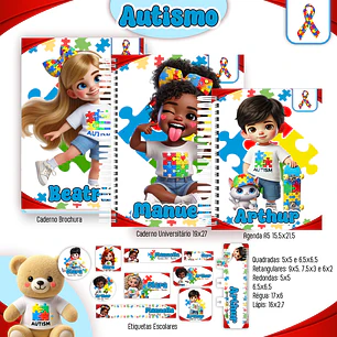 Arquivo Encadernação Combo Escolar Autismo