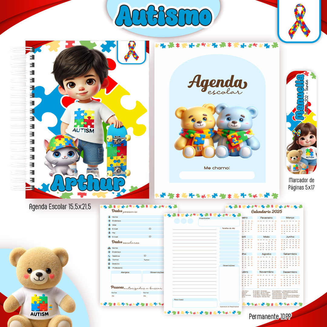 Arquivo Encadernação Combo Escolar Autismo 3