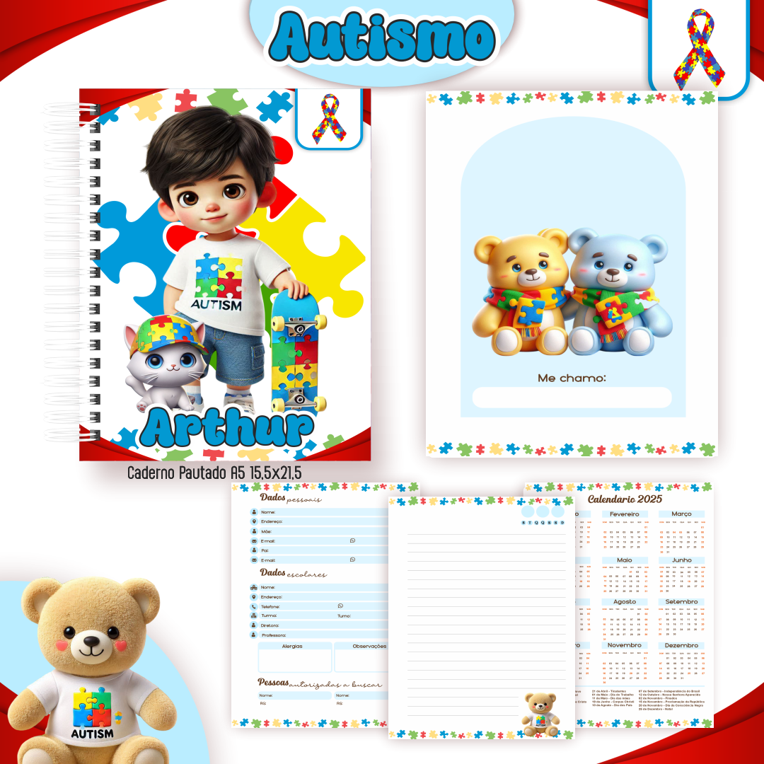 Arquivo Encadernação Combo Escolar Autismo 4