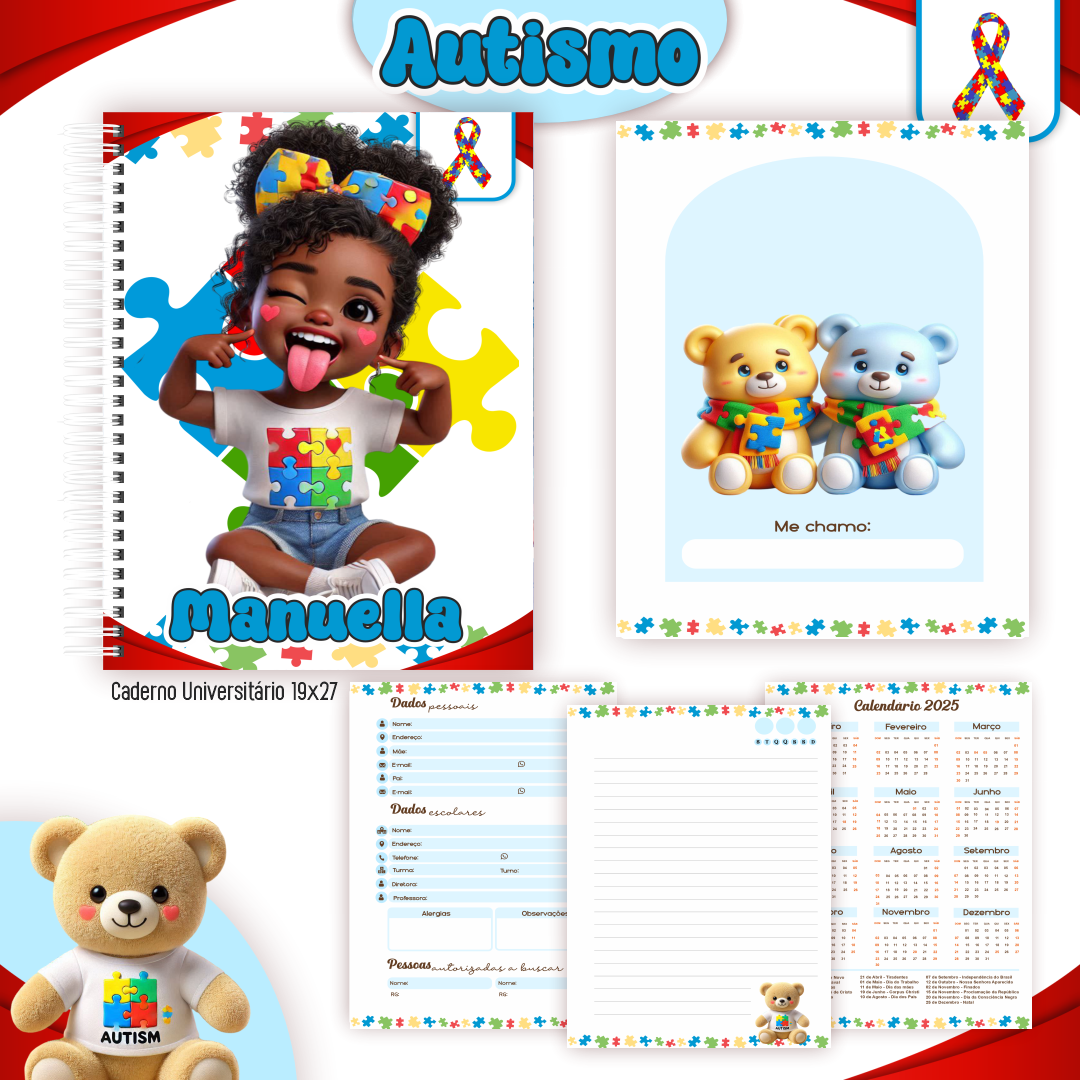 Arquivo Encadernação Combo Escolar Autismo 5