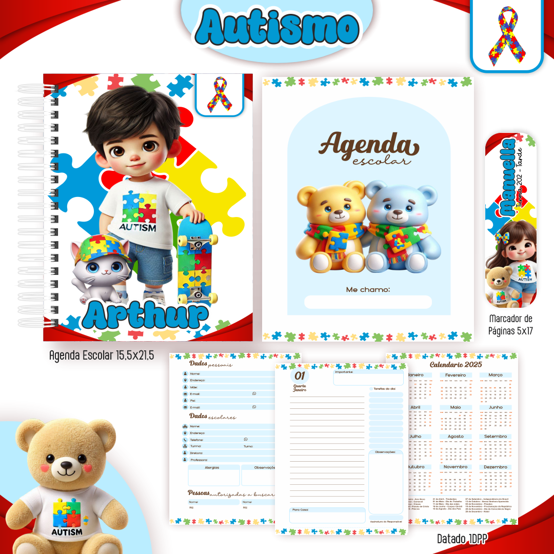 Arquivo Encadernação Combo Escolar Autismo 6
