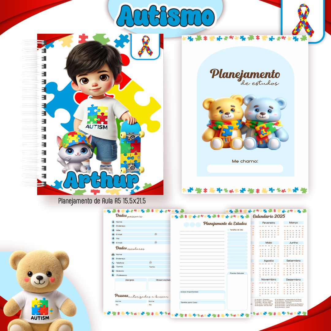 Arquivo Encadernação Combo Escolar Autismo 7