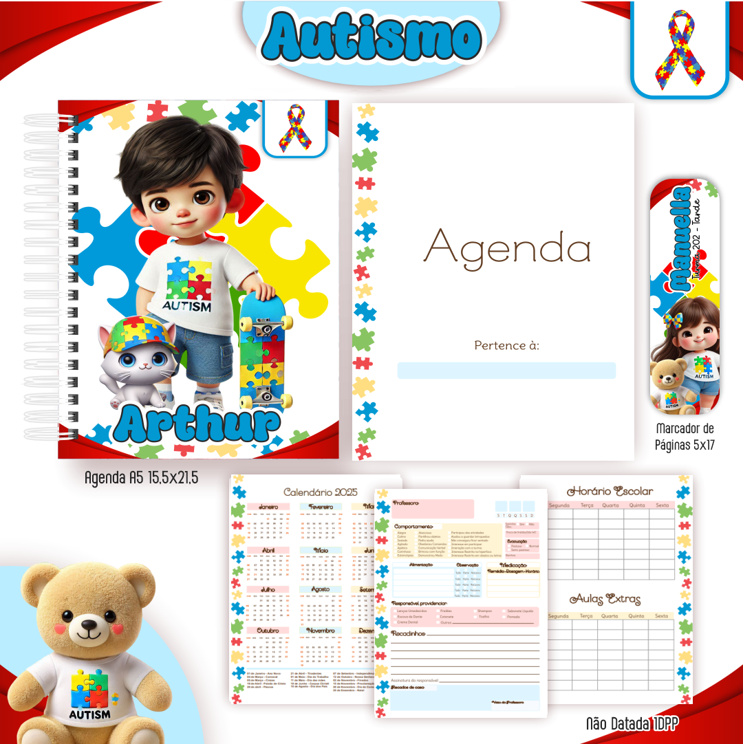 Arquivo Encadernação Combo Escolar Autismo 8