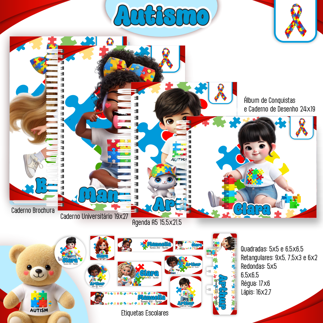 Arquivo Encadernação Combo Escolar Autismo 10