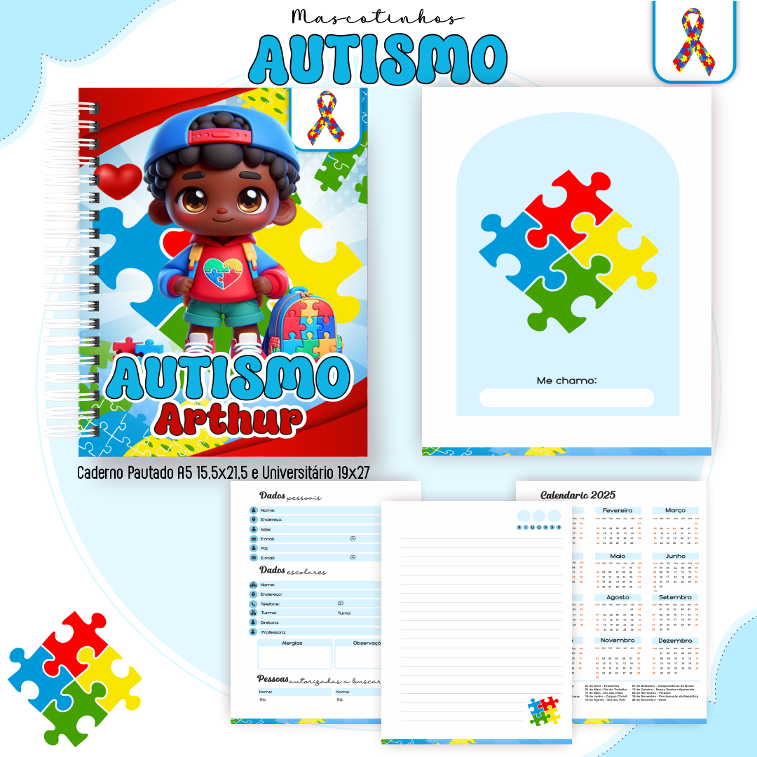 Arquivo Encadernação Combo Escolar Autismo 3