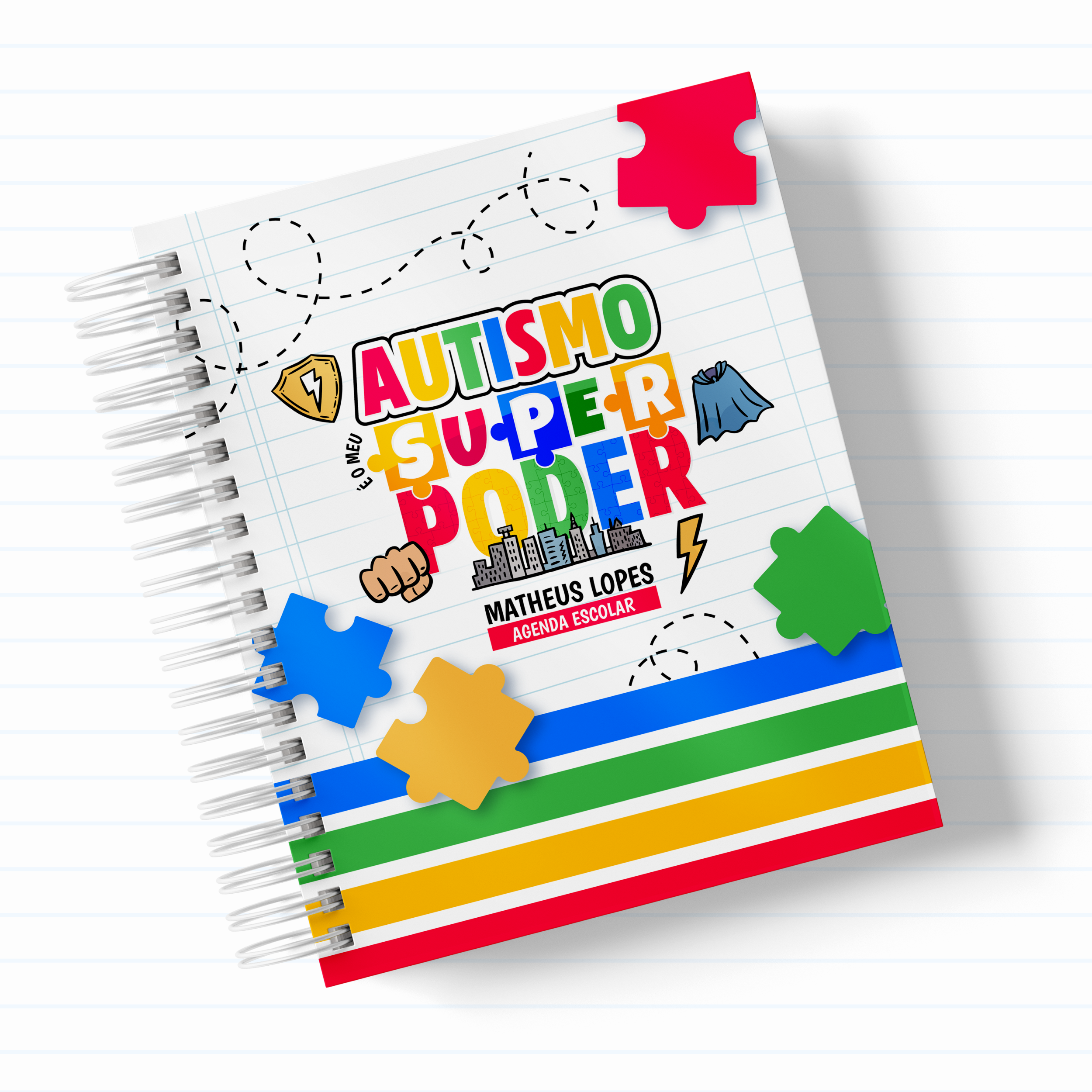 Arquivo Encadernação Combo Escolar Autismo  2