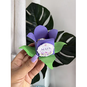Arquivo Dia das Mães Molde Caixa Bombom Flor