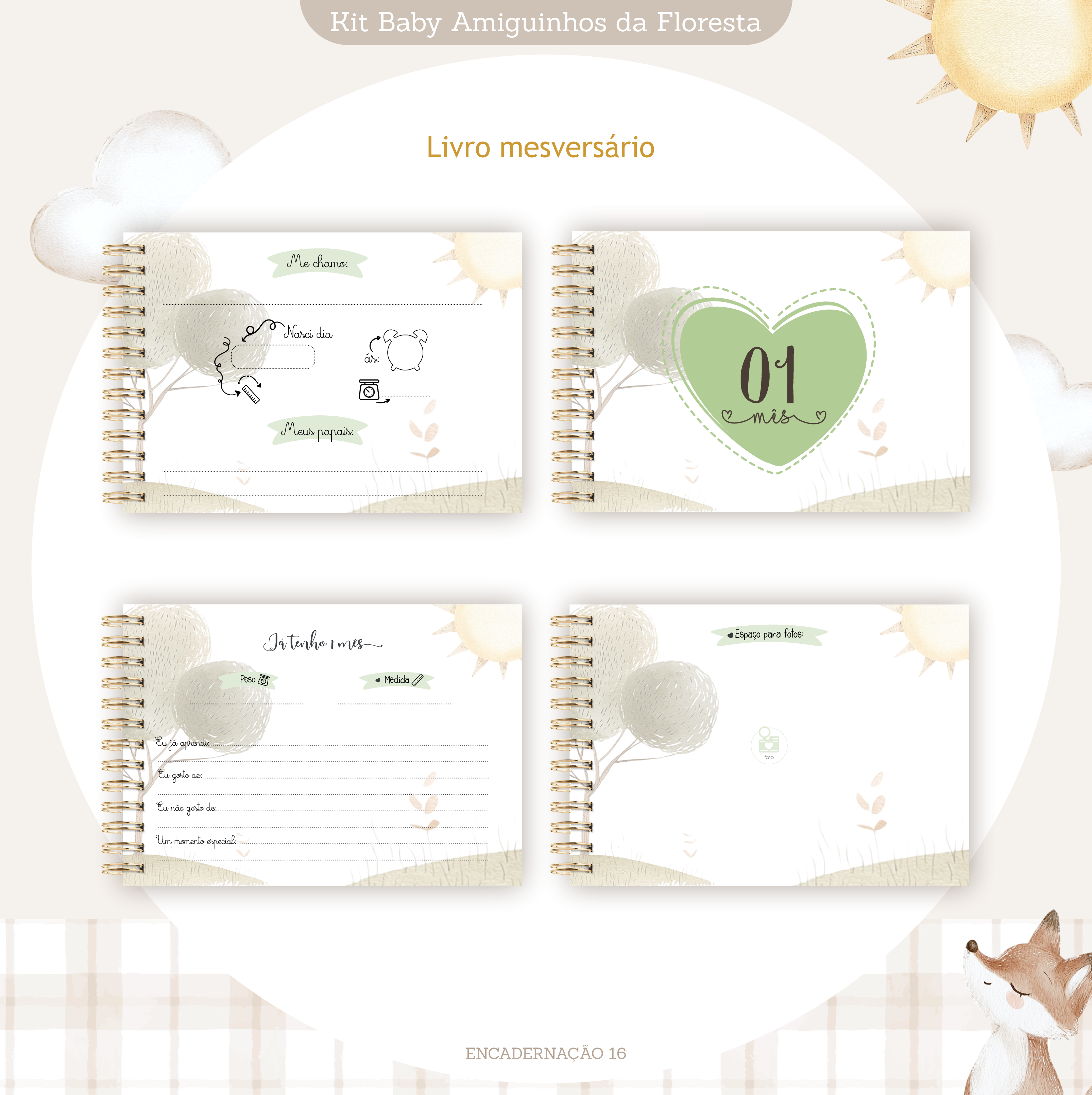 Arquivo Encadernação Baby Amiguinhos na Floresta 3