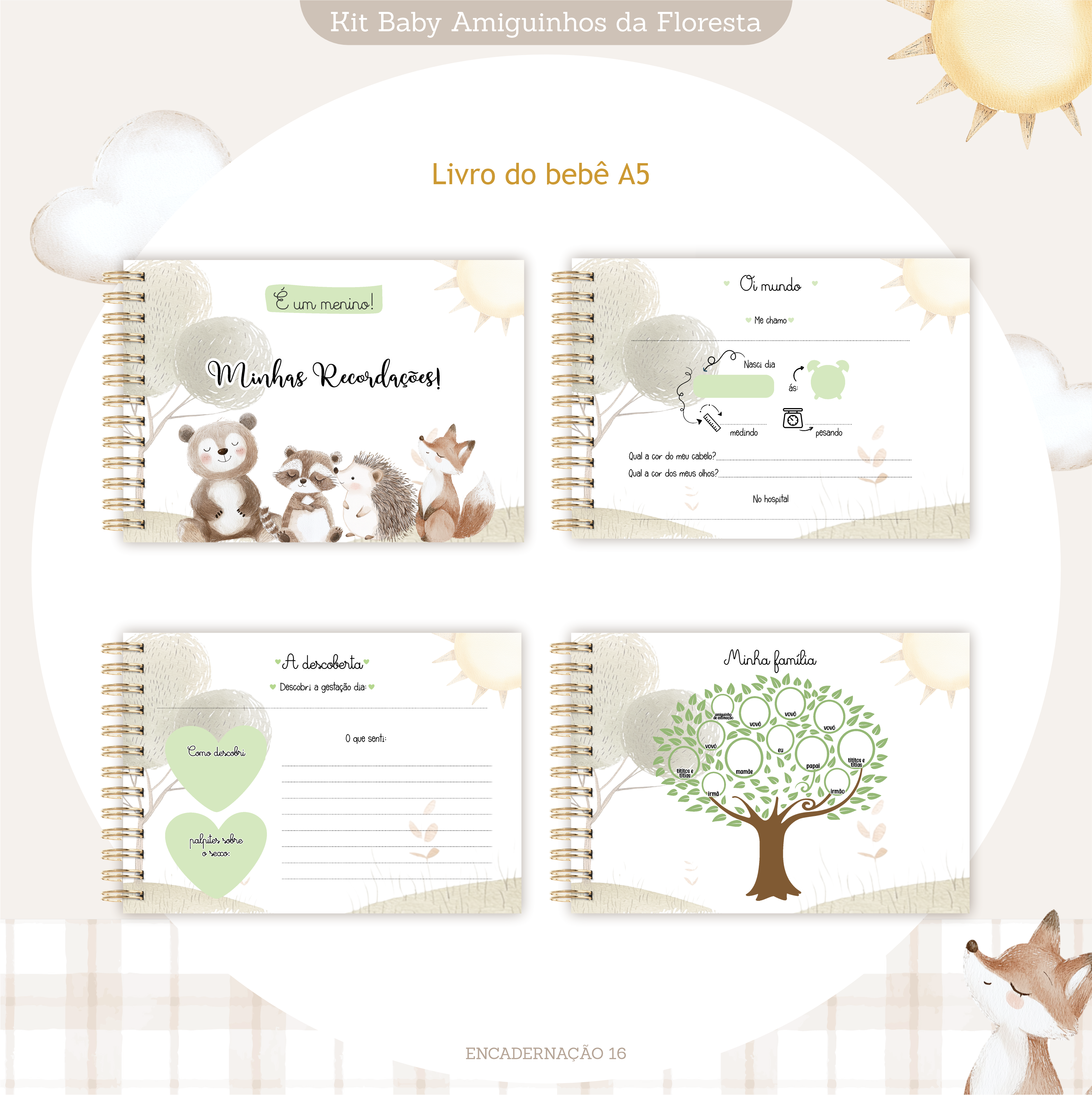 Arquivo Encadernação Baby Amiguinhos na Floresta 5