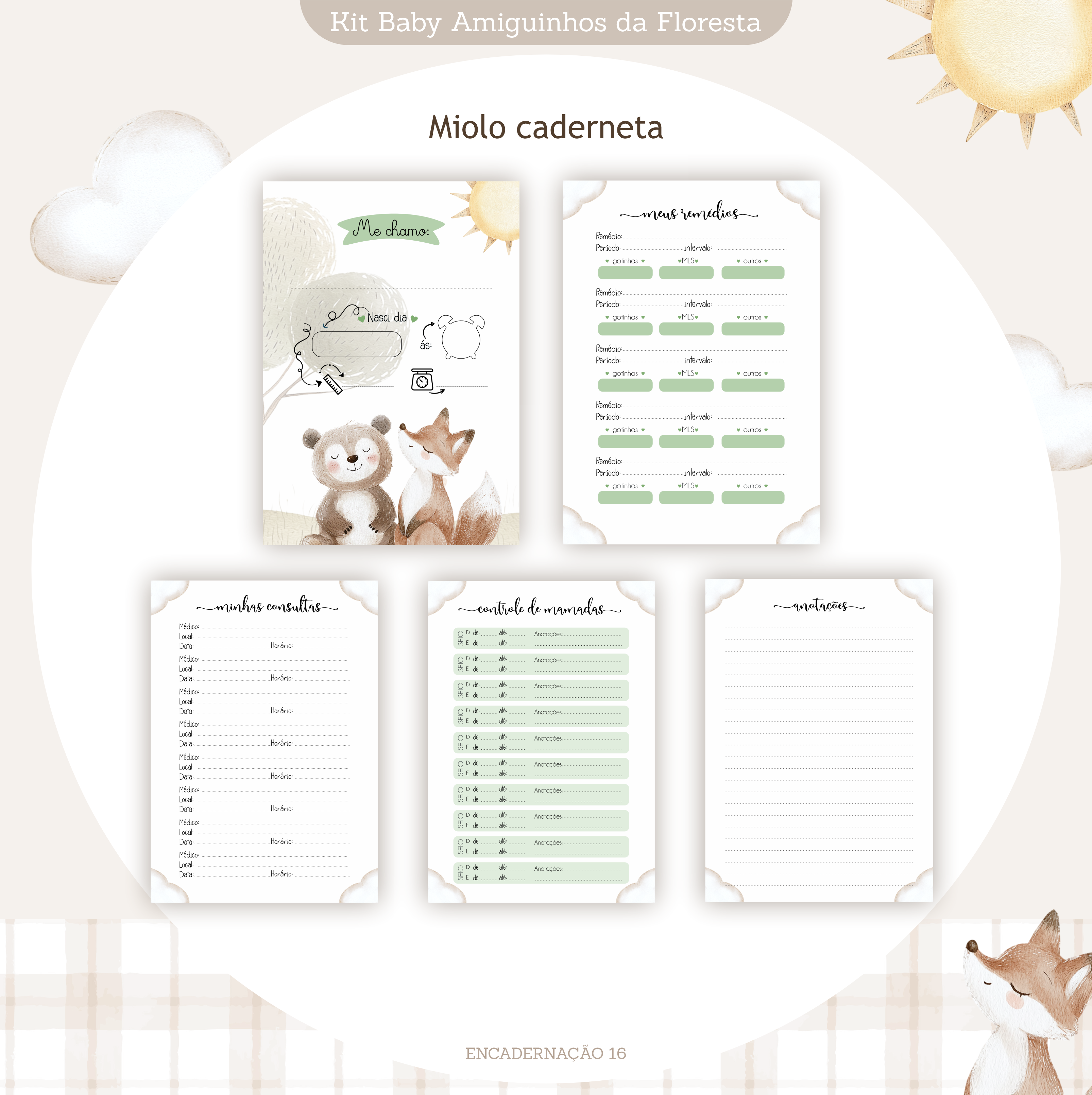 Arquivo Encadernação Baby Amiguinhos na Floresta 6