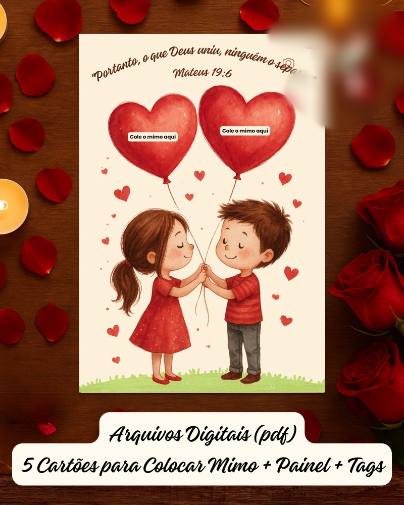 Arquivo Dia dos Namorados Cartões, Painel e Tags  1