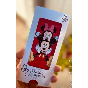 Arquivo Dia dos Namorados Cartão Minnie e Mickey 