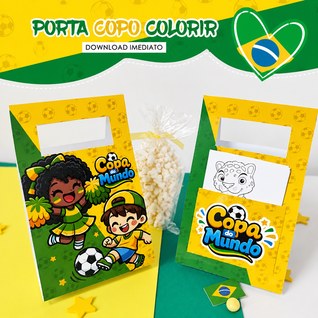 Arquivo Copa do Mundo Porta Copo Colorir 1