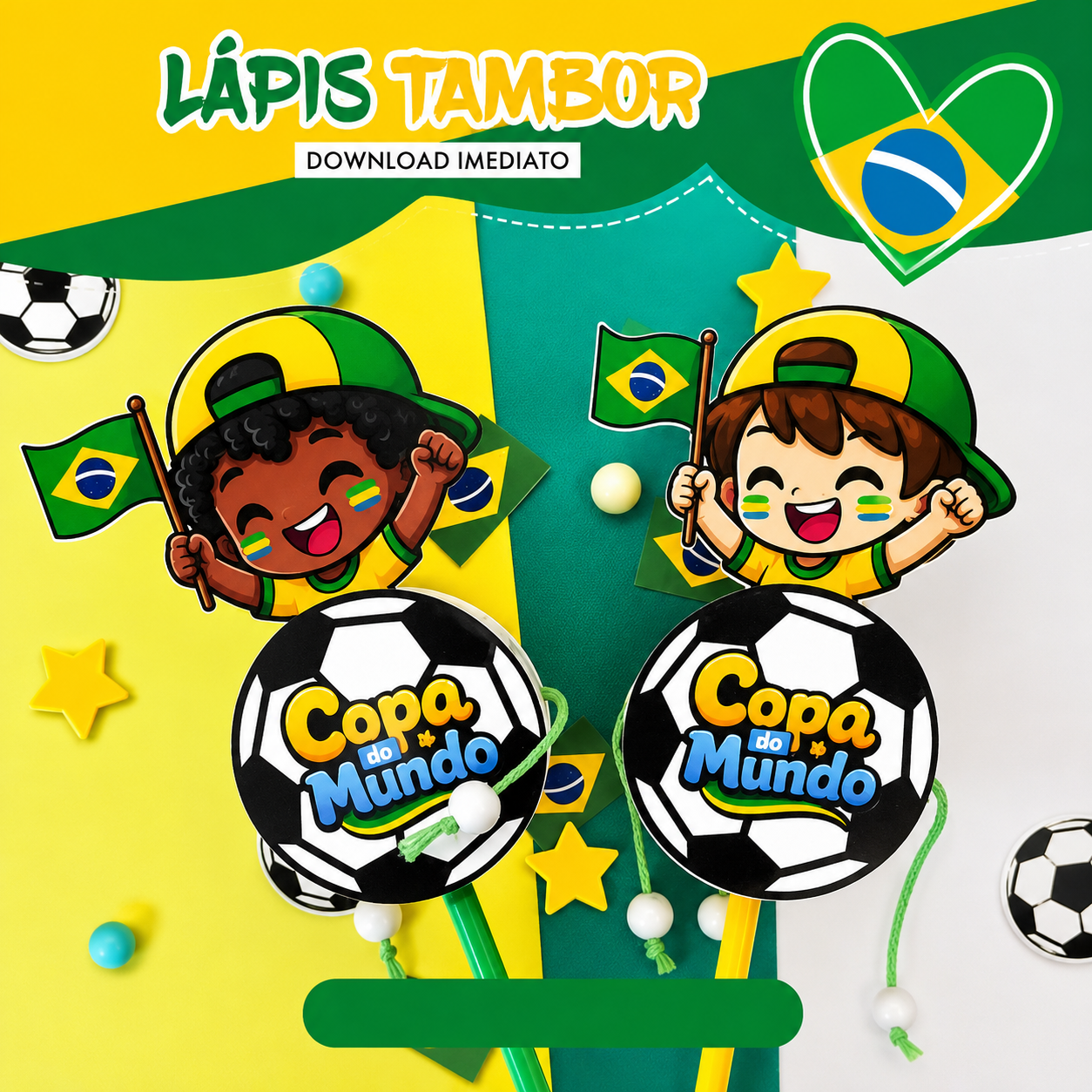 Arquivo Copa do Mundo Lápis Tambor de Mão 1