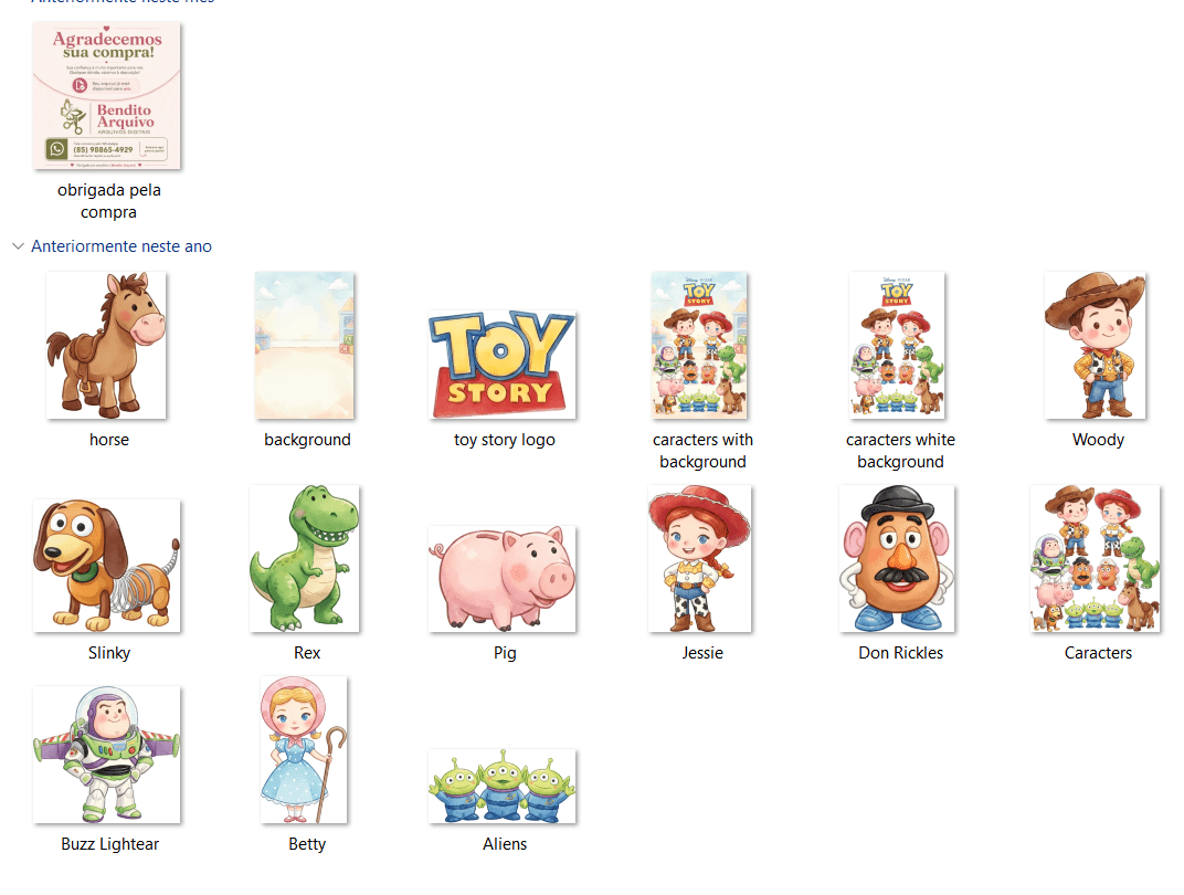 Arquivo Kit Digital Toy Story Aquarela 2
