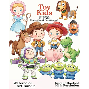 Arquivo Kit Digital Toy Story Aquarela