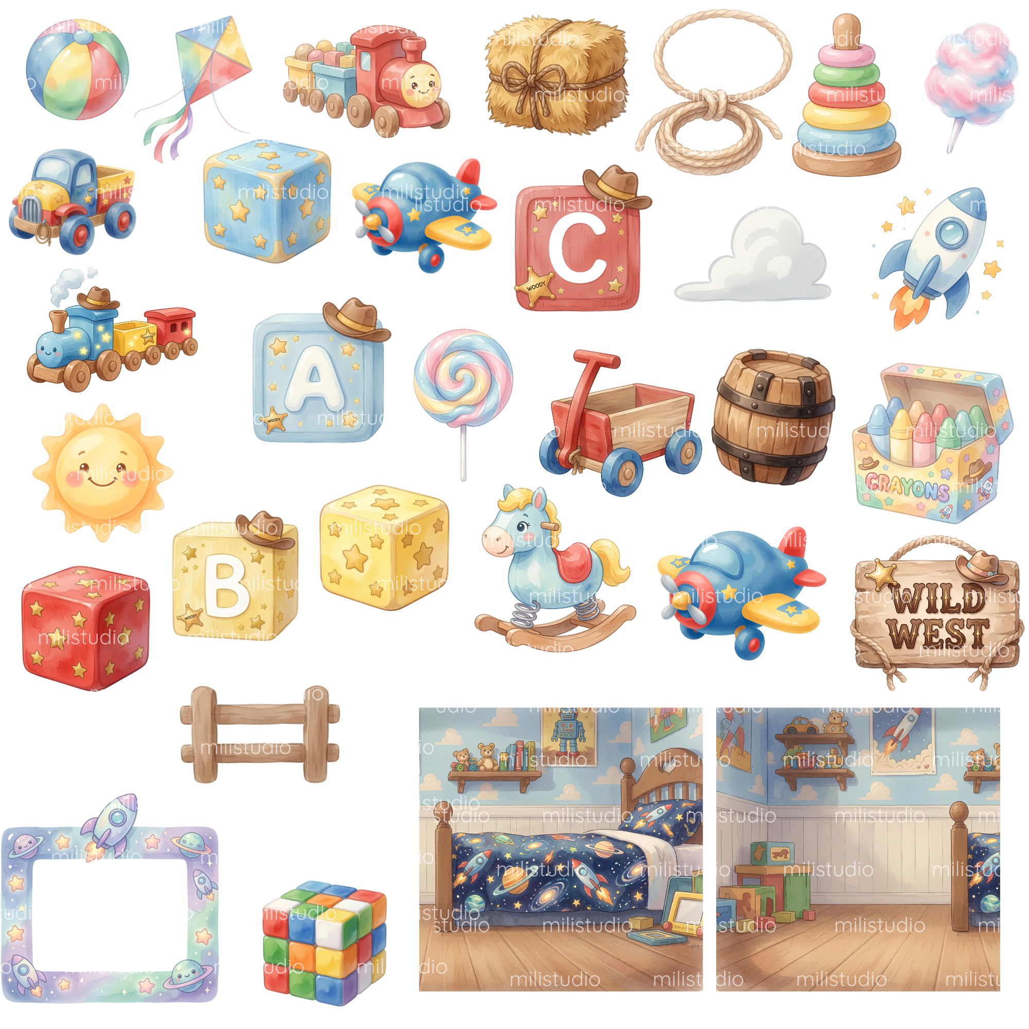 Arquivo Kit Digital Toy Story Baby Aquarela 5