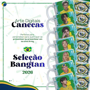 Arquivo Copa do Mundo Pack Canecas Seleção Bangtan 2026