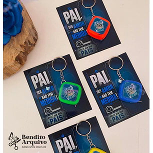 Arquivo Dia dos Pais Card e Adesivo Mini Trena