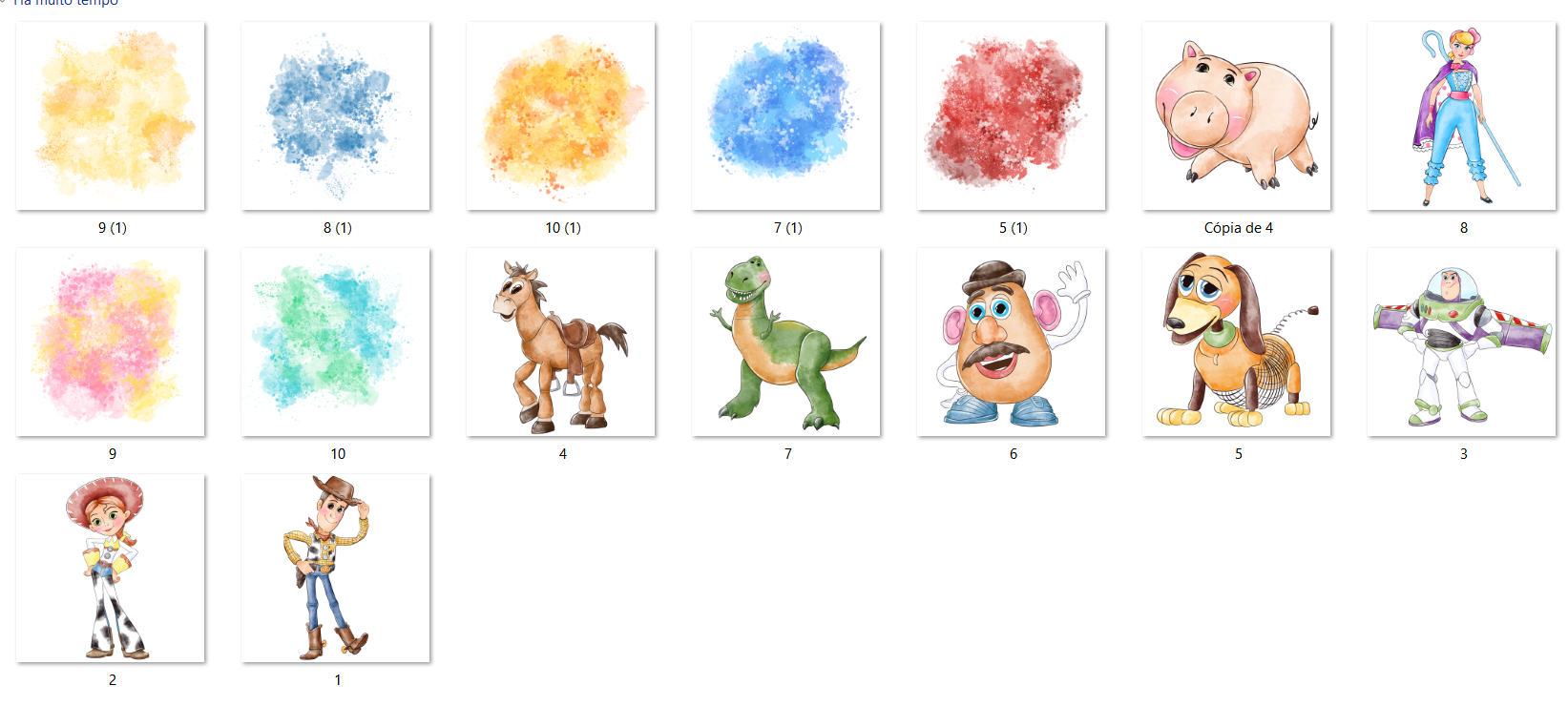 Arquivo Kit Digital Toy Story Aquarelado 2