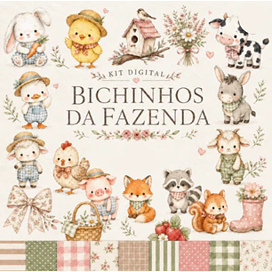 Kit Digital Fazendinha Bichinhos da Fazenda