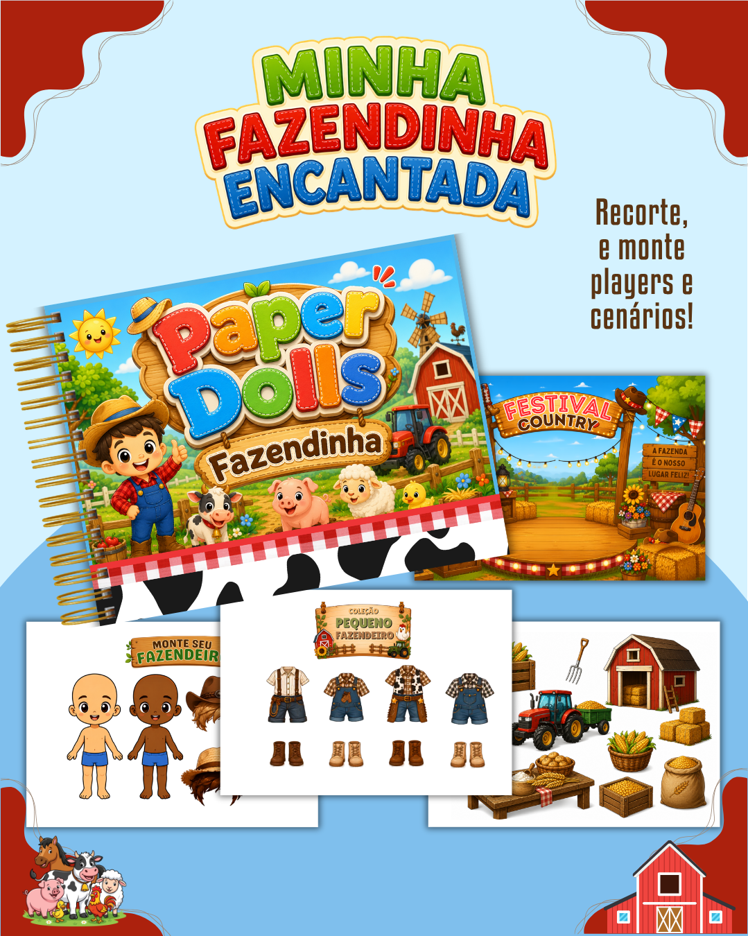 Arquivo Pack Paper Dolls Versão Colorida 18