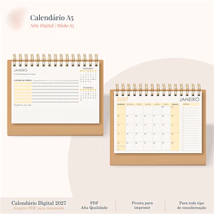 Arquivo Calendário A5 2027