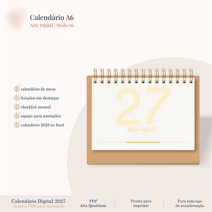 Arquivo Calendário 2027 – A6 Horizontal