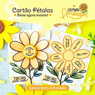 Arquivo Setembro Amarelo Cartão Pétalas
