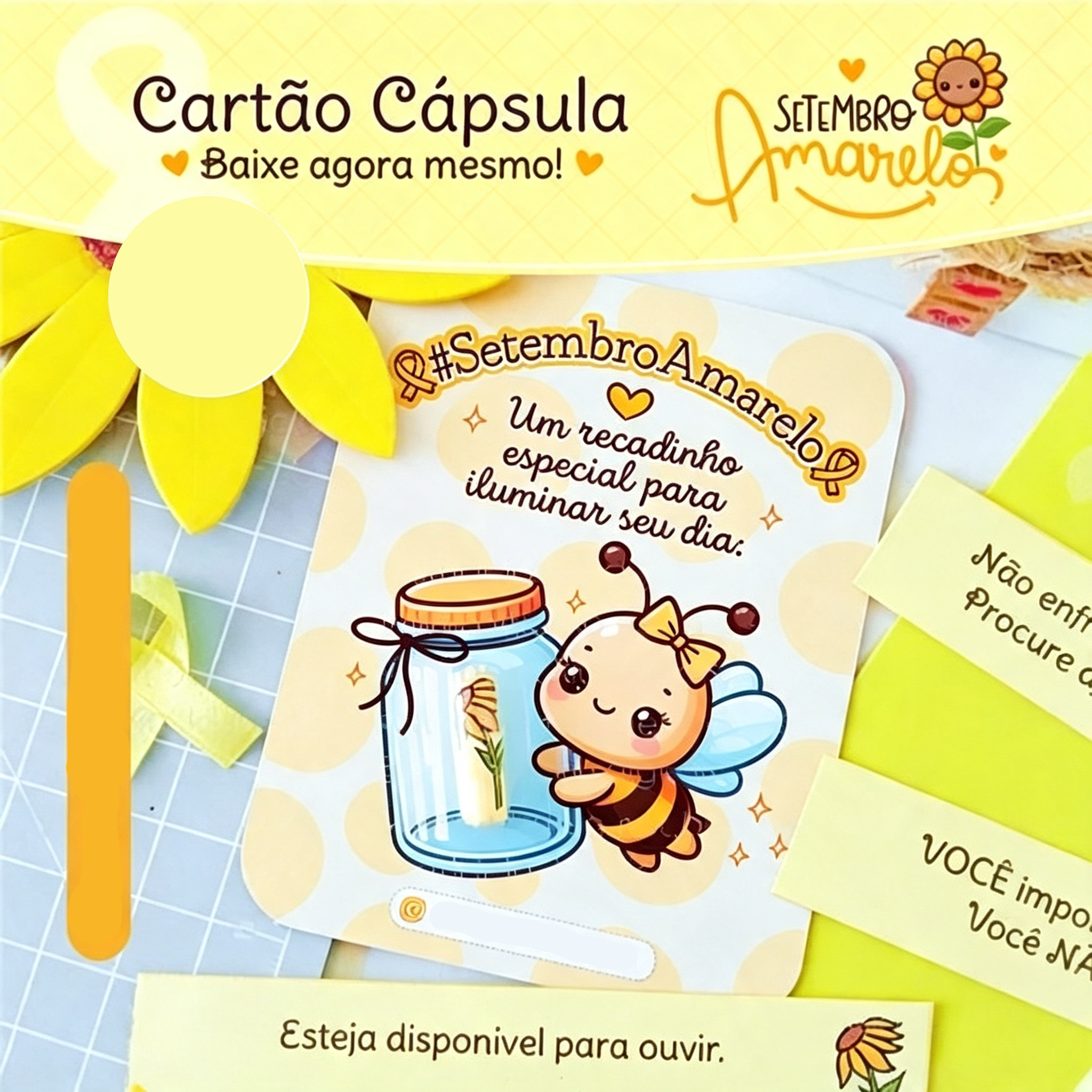 Arquivo Setembro Amarelo Cartão Cápsula Recadinho 1