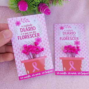 Arquivo Outubro Rosa Card Mini Flores