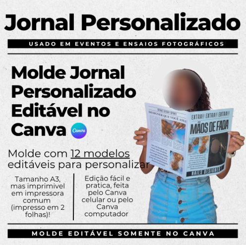 Arquivo de Corte Jornal Editável no Canva 1