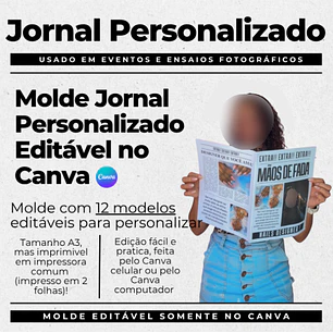 Arquivo de Corte Jornal Editável no Canva