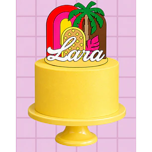 Arquivo Topo de Bolo Cenário Vela Tropical