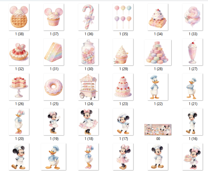 Arquivo Kit Digital Turma do Mickey Patisserie 2
