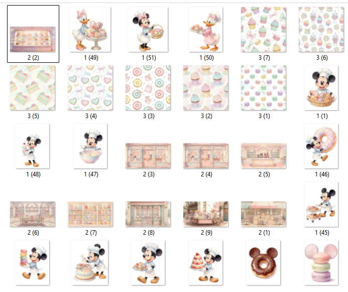 Arquivo Kit Digital Turma do Mickey Patisserie 3