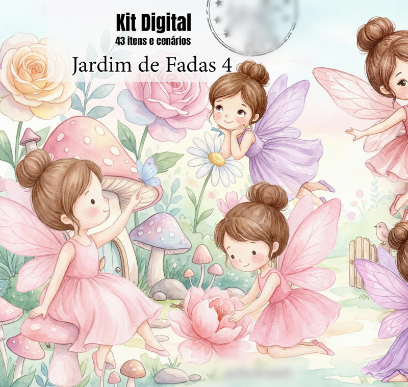 Arquivo Kit Digital Jardim de Fadas  1