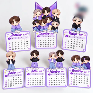 Arquivo de Corte Calendário de Mesa BTS 2027