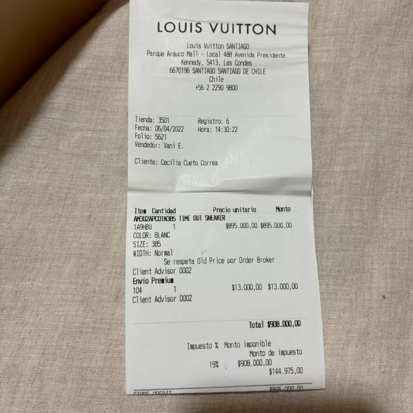 ZAPATILLAS LOUIS VUITTON N 38.5 7