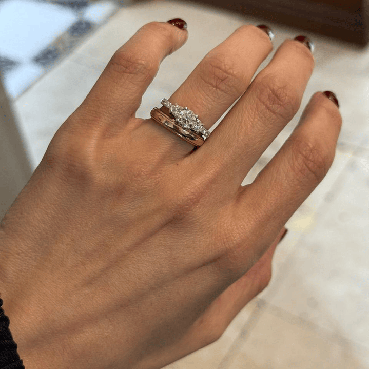 ANILLO ORO BLANCO Y BRILLANTES  3