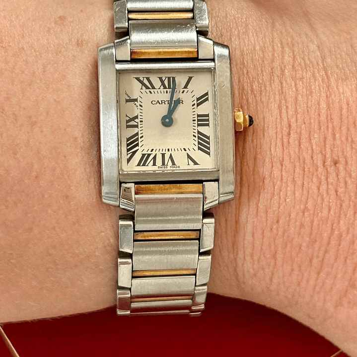 CARTIER PM ACERO Y ORO  10