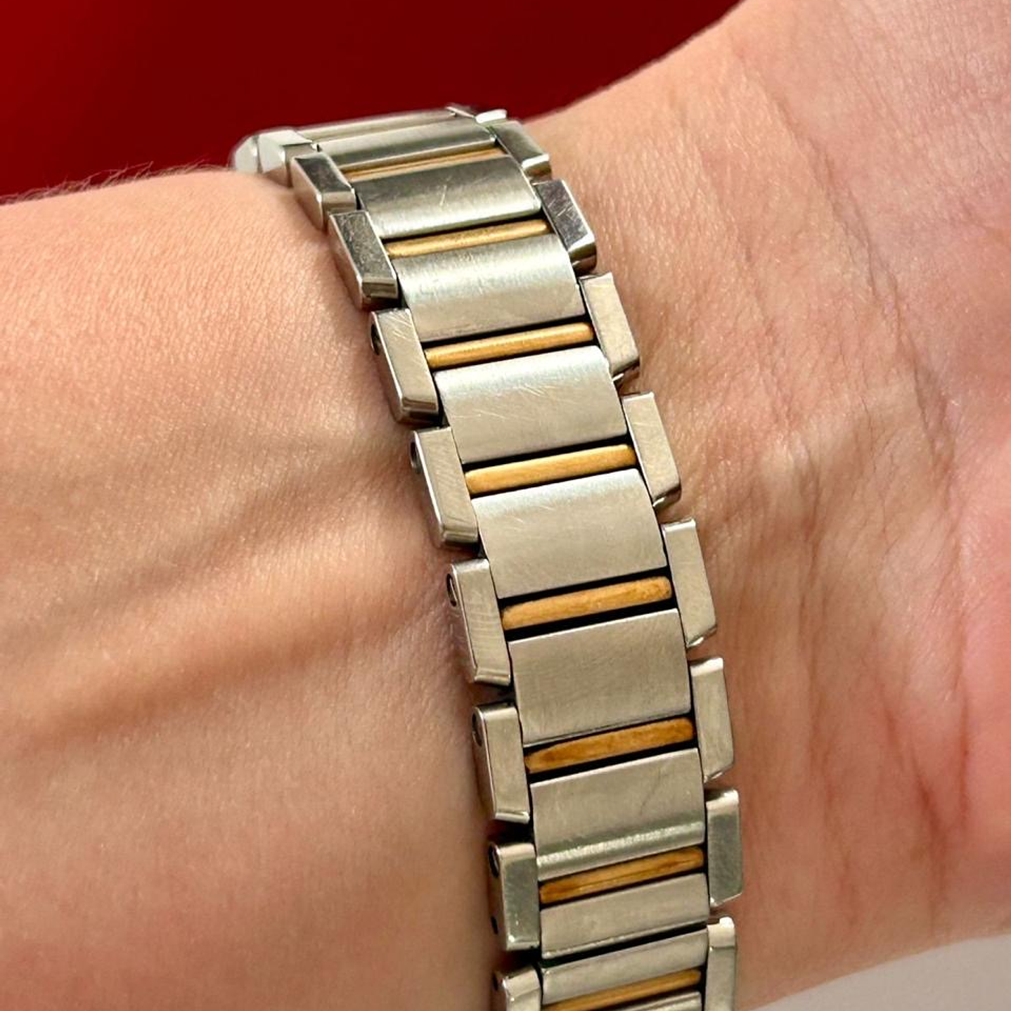 CARTIER PM ACERO Y ORO  12